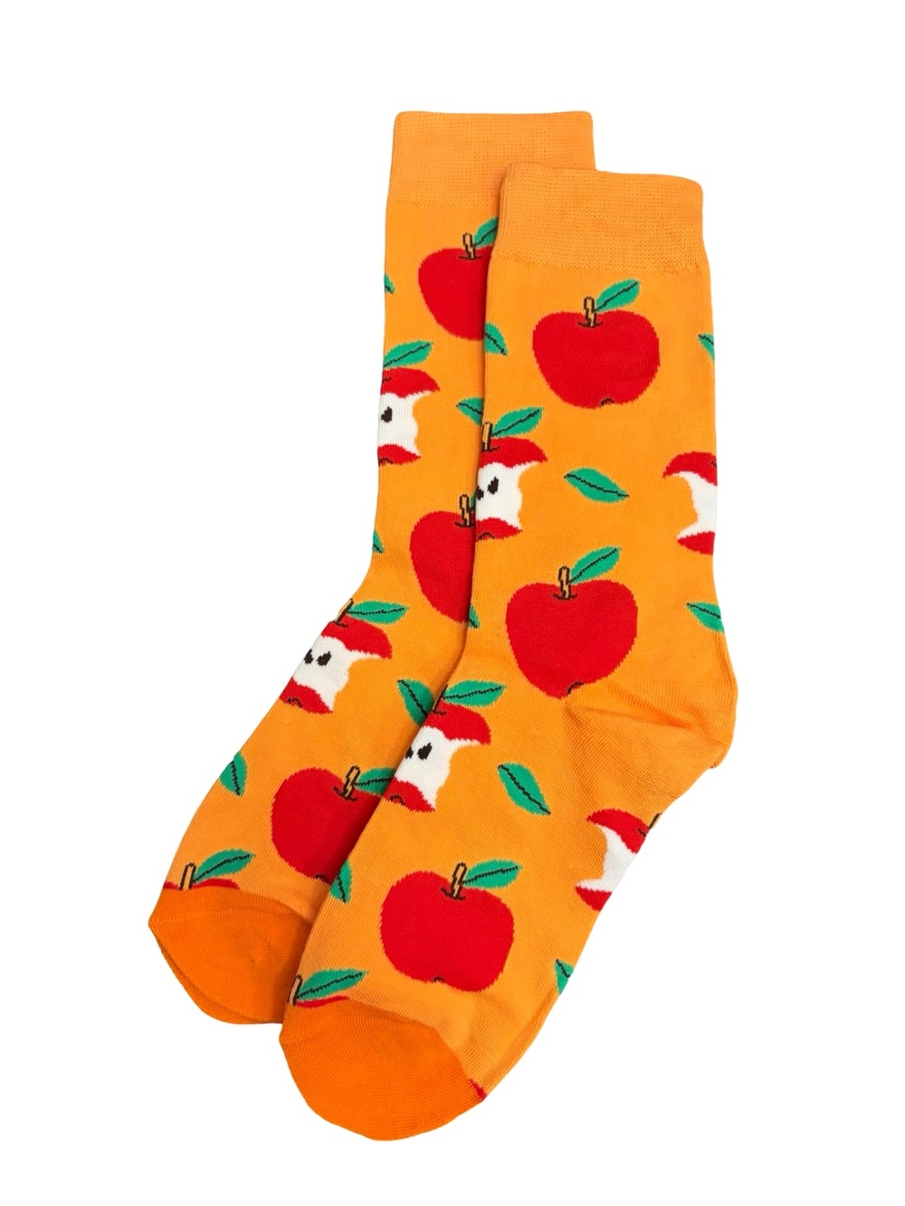 Apple Novelty Crew Socks Orange Back to School Teacher Gift One Size